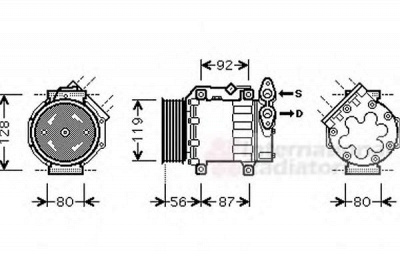 VAN WEZEL 1800k431 -  Компрессор, кондиционер